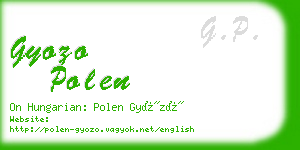 gyozo polen business card